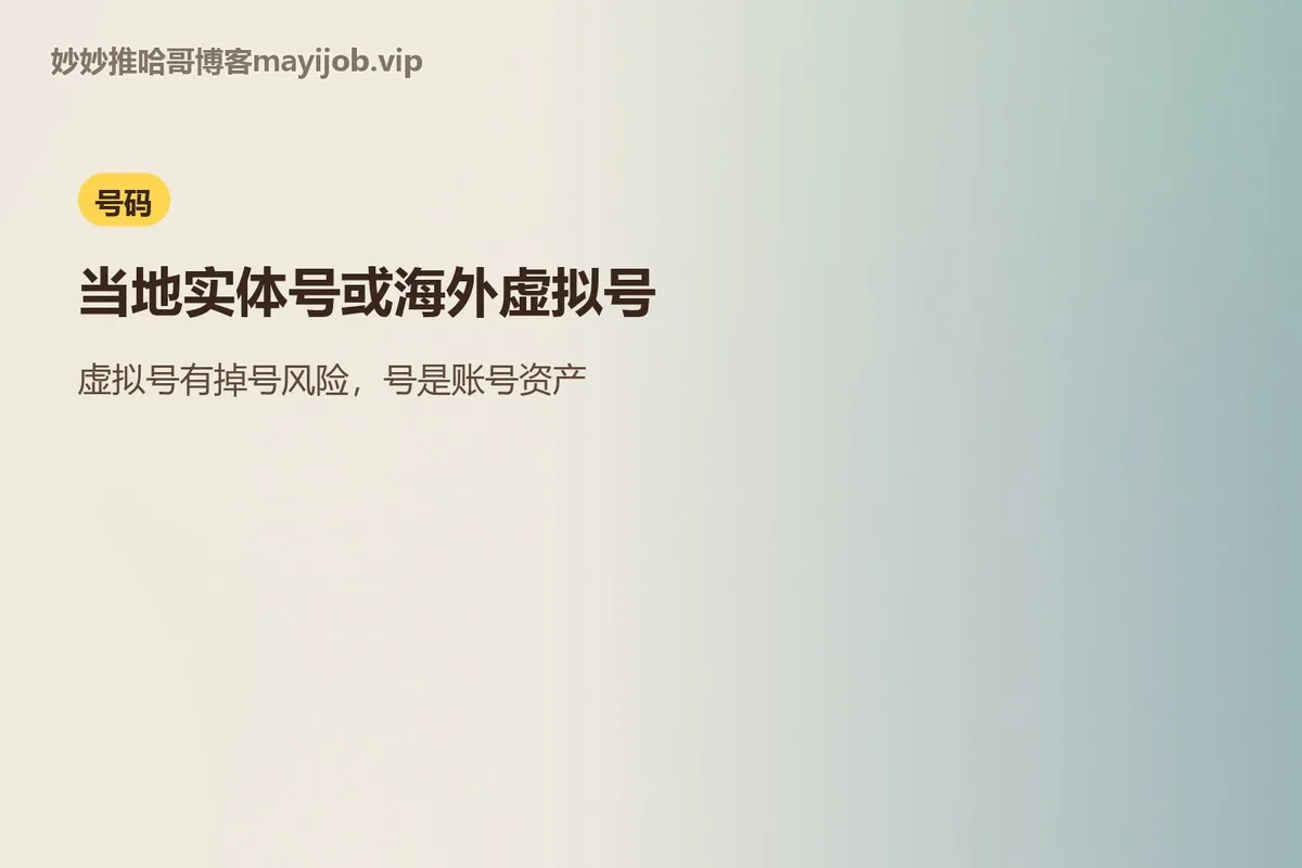 号码:当地实体号或海外虚拟号